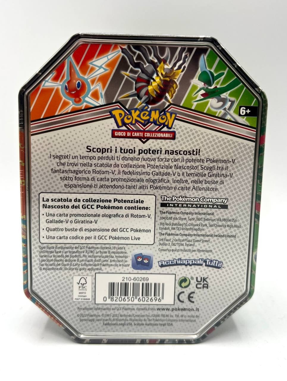 Pokémon Tin Giratina Scatola da collezione Hidden Potential Tins italiano siled