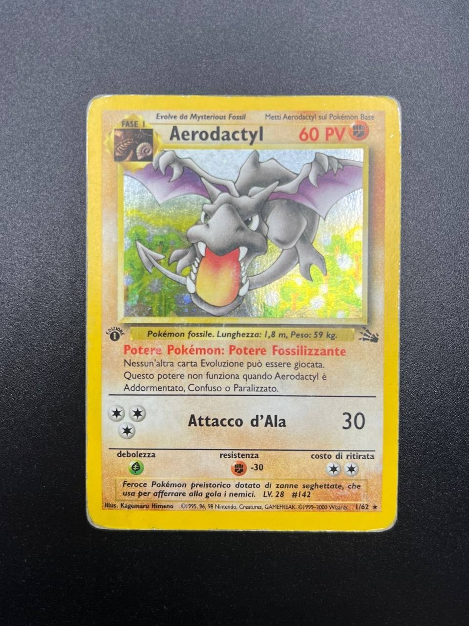 Pokémon TCG Carta Aerodactyl (016/062) Fossil ITA  Prima Edizione poor