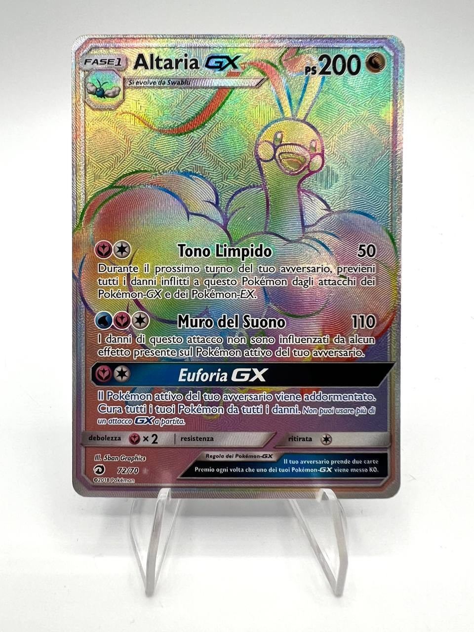 Carta pokrmon Altaria GX 72/70 set trionfo dei draghi Italiano Near mint Holo