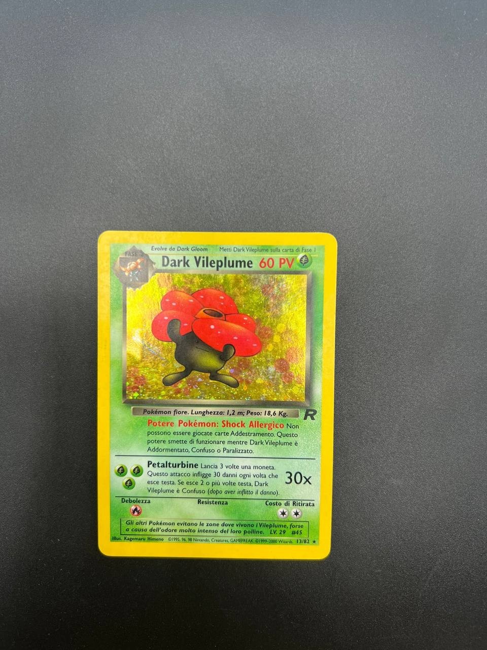 Carta Pokémon Dark Vileplume Holo set Team Rocket 13/82 Played Vintage Italiano