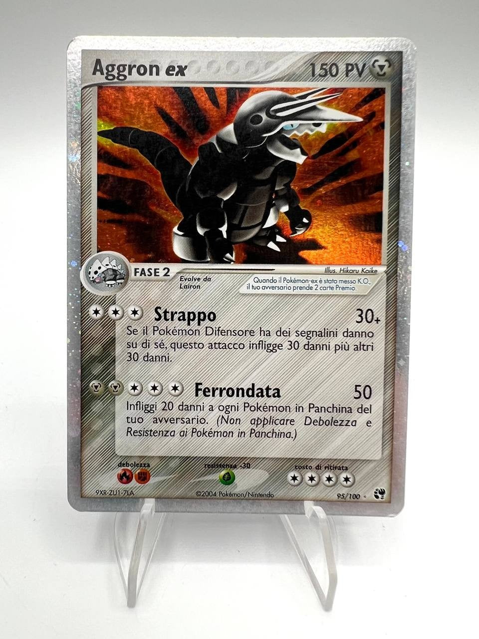 carta pokemon Aggron ex 95/100 set Tempesta di sabbia Italiano good Vintage holo