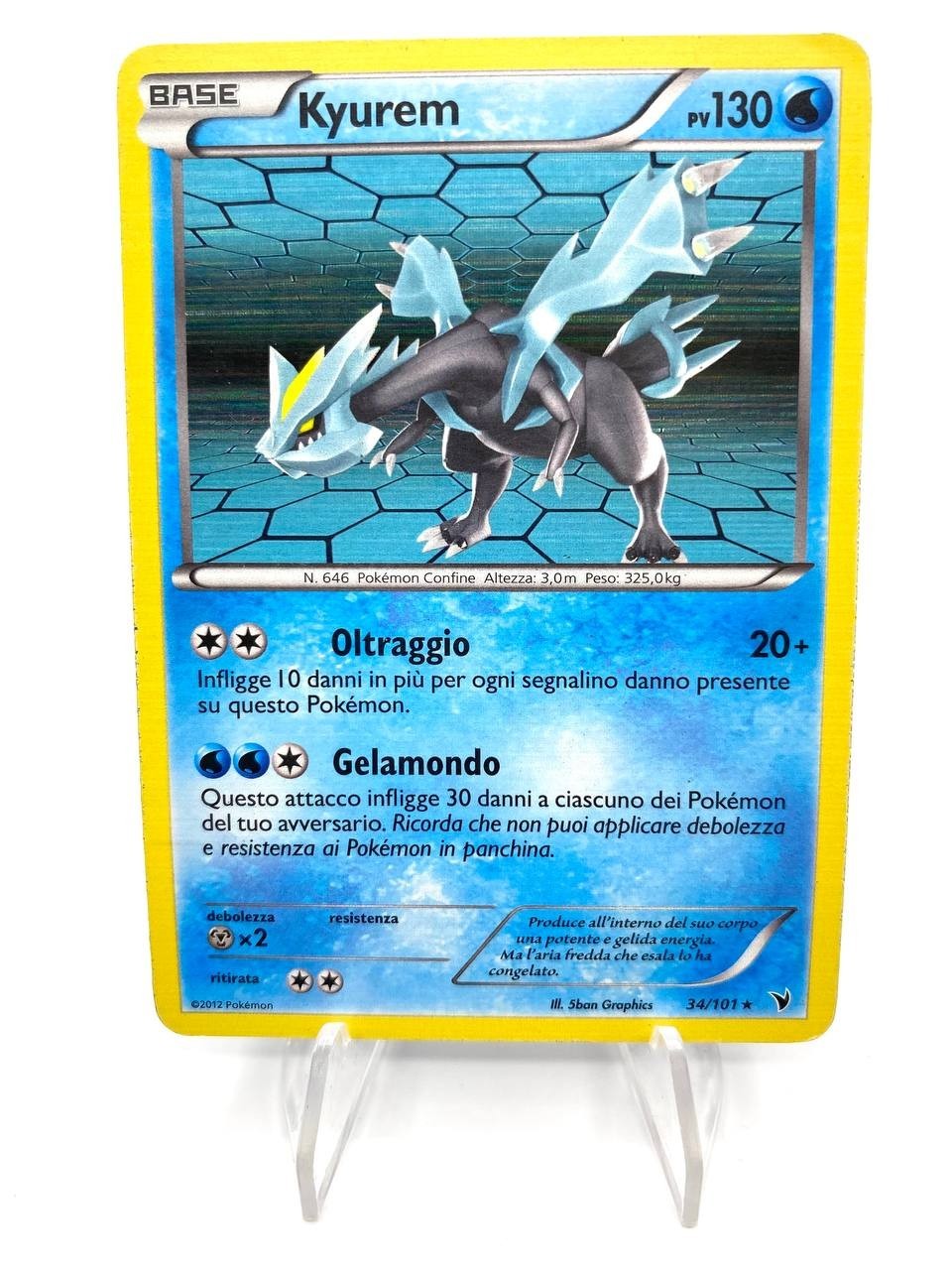 Carta pokemon KYUREM 34/101 set VITTORIE REGALI Italiano Holo Near mint