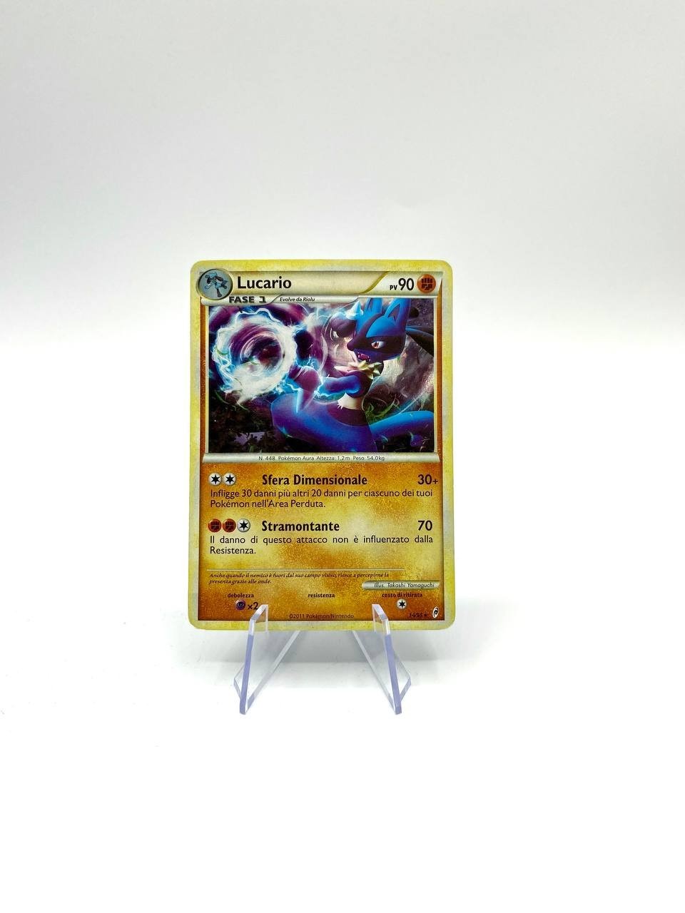 Carta pokemon Lucario 14/95 set Richiamo delle Leggende Italiano Holo Poor