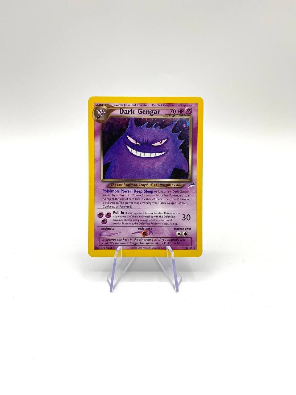 Carta Pokemon Dark Gengar 6/105 set Neo Destiny Holo Vintage Inglese Excellent