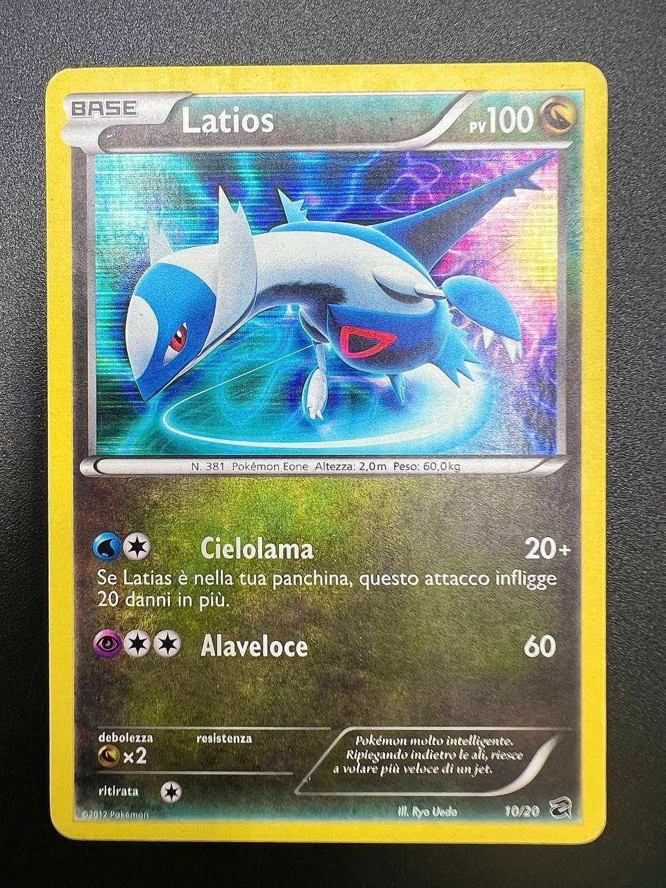 carta Pokemon Latios DRV 10/20 Tesoro dei Draghi  Italiano played holo