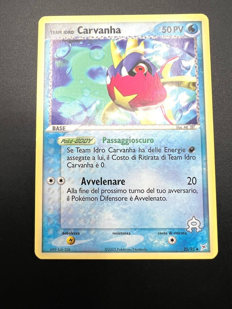 Pokemon Team idro Carvanha 25/95 EX Team Magma vs Team Aqua no Holo Near mint