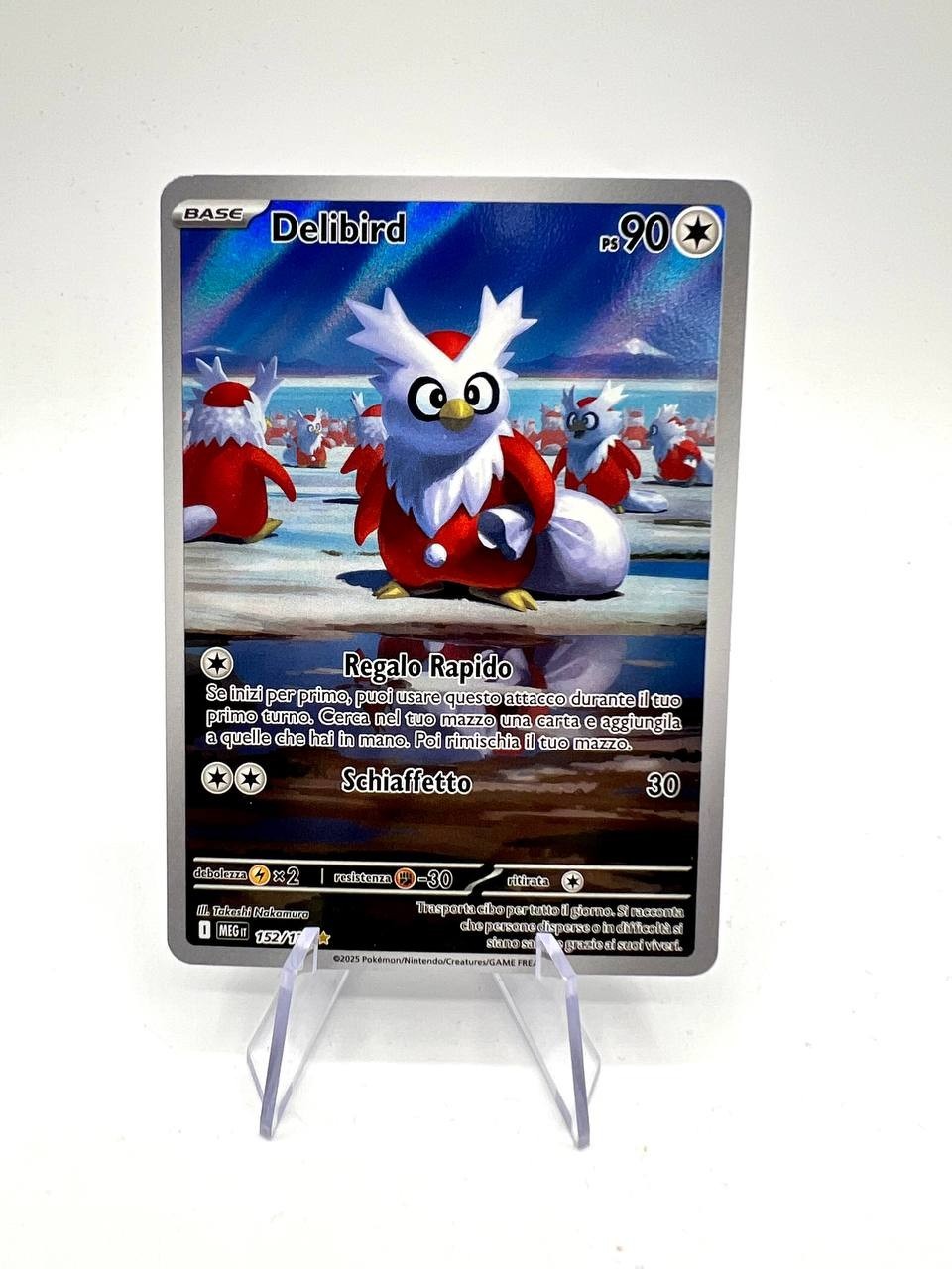 Carta pokemon Delibird MEG 152/132 Set Megaevoluzioni Italiano Near mint holo