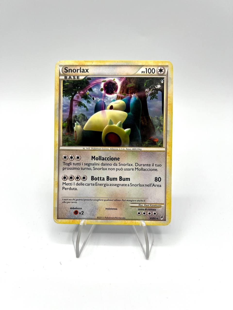 Carta Pokemon Snorlax 33/95 Richiamo delle leggende Italiano Played Vintage