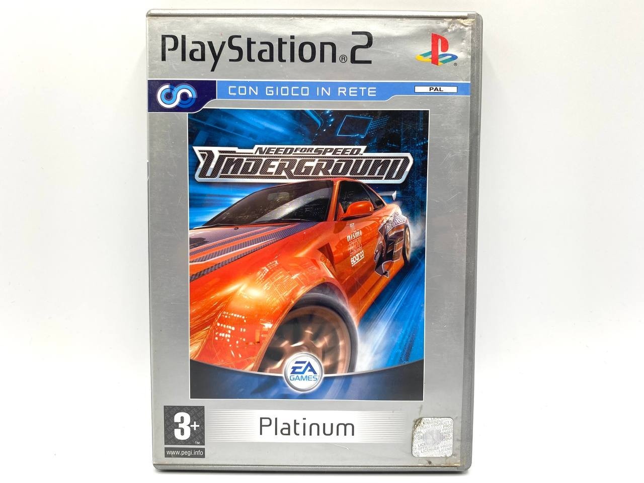 Need for Speed Underground PS2 PlayStation 2 ITALIANO ITA COMPLETO PLATINUM