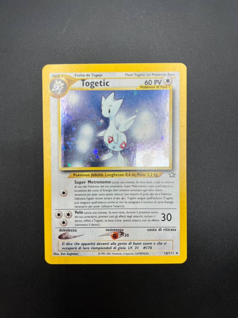 Carta Pokémon Neo Genesis Togetic 16/111 Unlimited Holo Vintage Excellent ITA