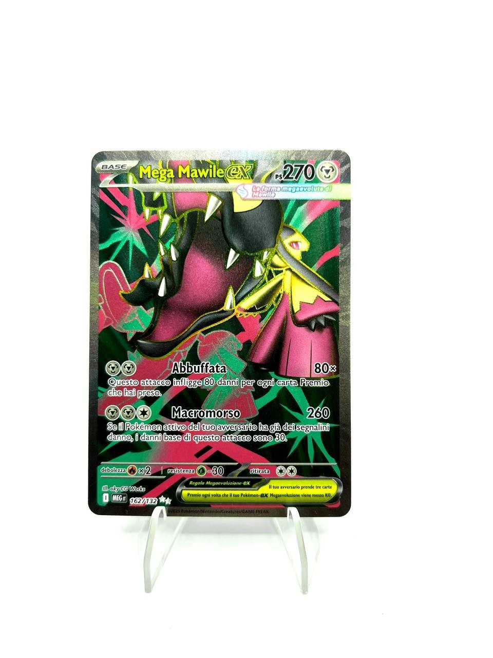 Carta pokemon Mega Mawile ex 162/132 MEG Mega evoluzioni Italiano Near mint holo