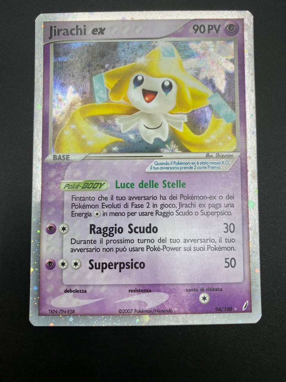 Carta Pokemon set Guardiani dei cristalli 94/100 Jirachi ex Italiano Near mint