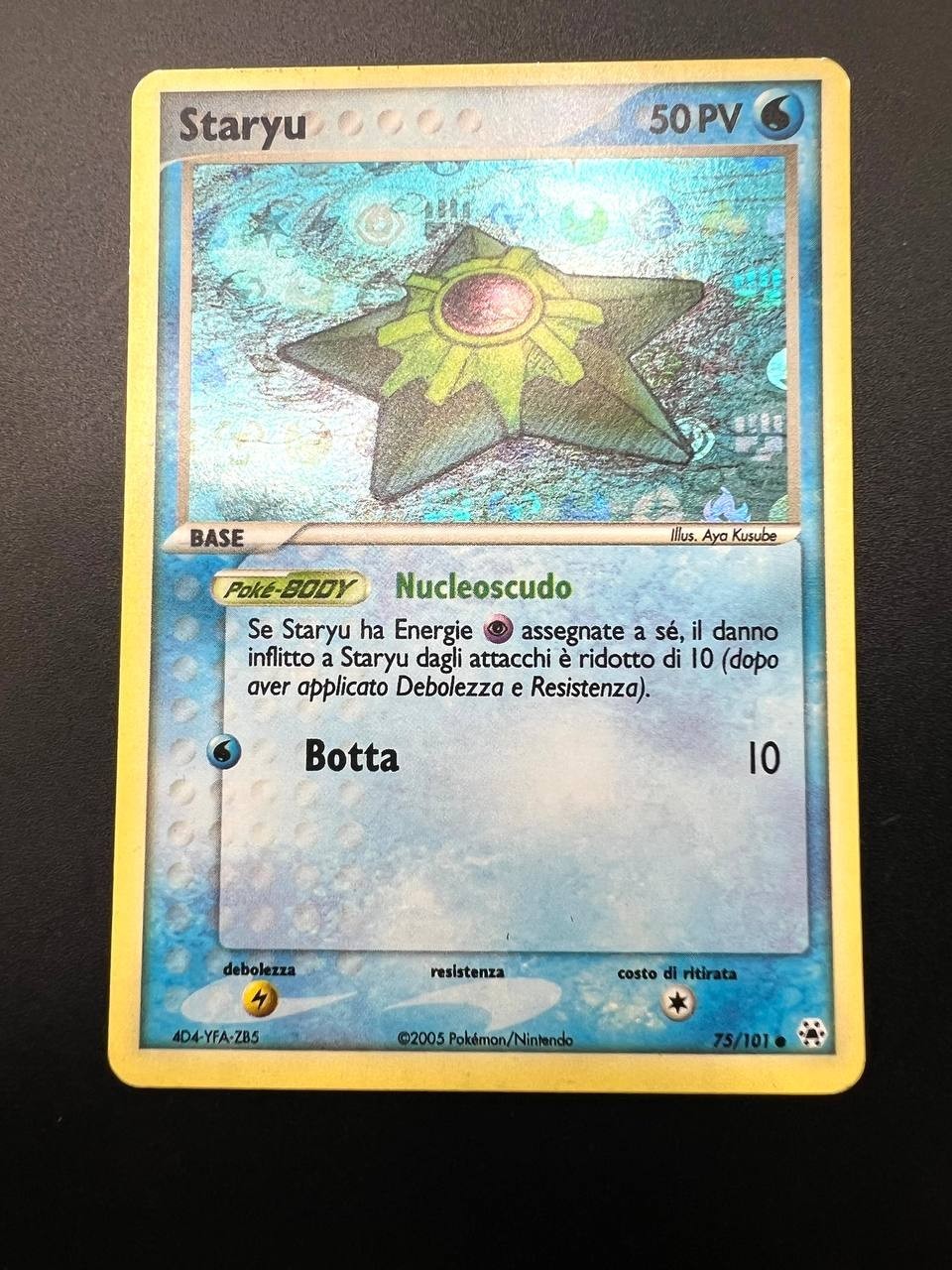 Carta pokemon Staryu 75/101 set Leggende nascoste Holo Excellent Italiano