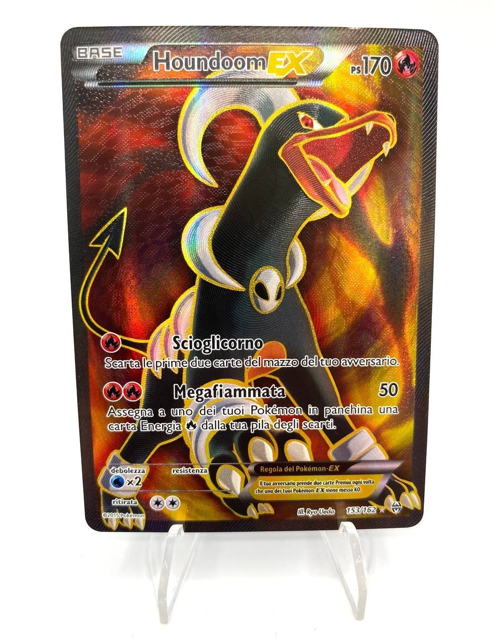 Carta Pokemon Houndoom Ex 153/162 Full Art Turboblitz Italiano Near Mint Holo