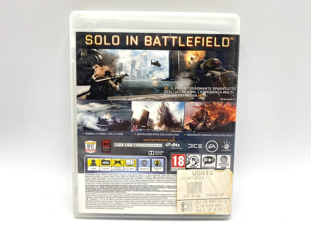 BATTLEFIELD 4 PS3 SONY PLAYSTATION 3 EA Completo funzionante Italiano