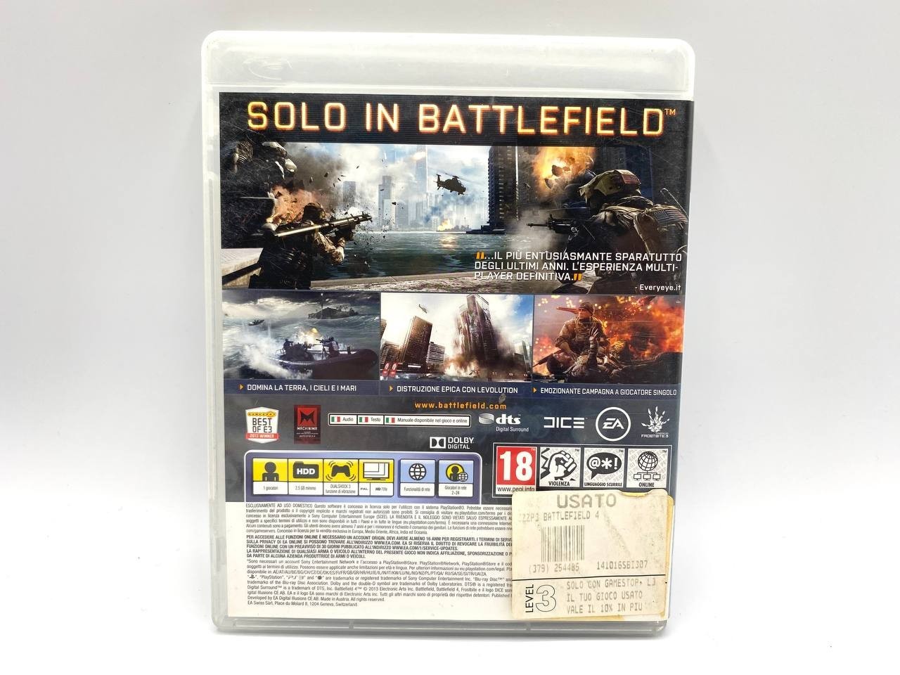 BATTLEFIELD 4 PS3 SONY PLAYSTATION 3 EA Completo funzionante Italiano