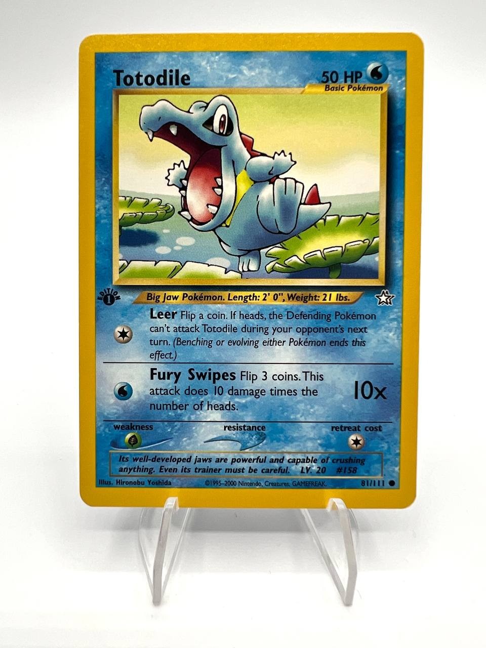 Carta Pokemon Totodile 81/111 set Neo Genesis 1a edizione ENG Excellent Vintage