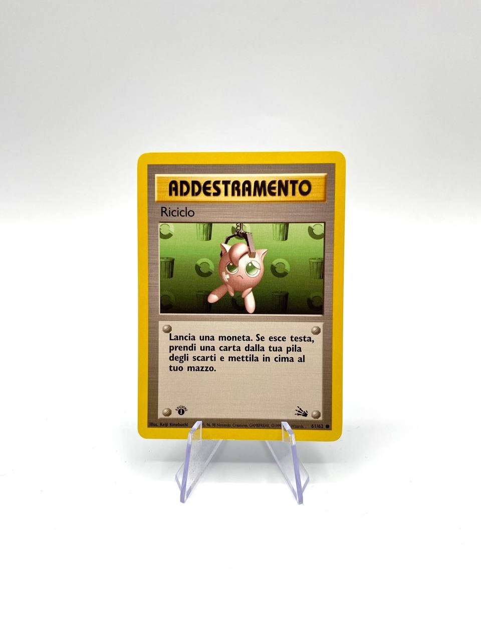 Carta pokemon Recycle 61/62 set Fossil 1a edizione Italiano Excellent Vintage