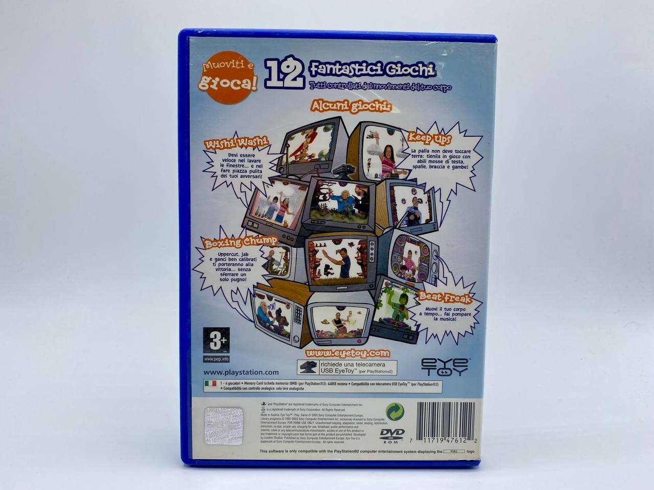 Gioco Eye Toy Play PS2 Sony Playstation 2 PAL Italiano Completo Funzionante