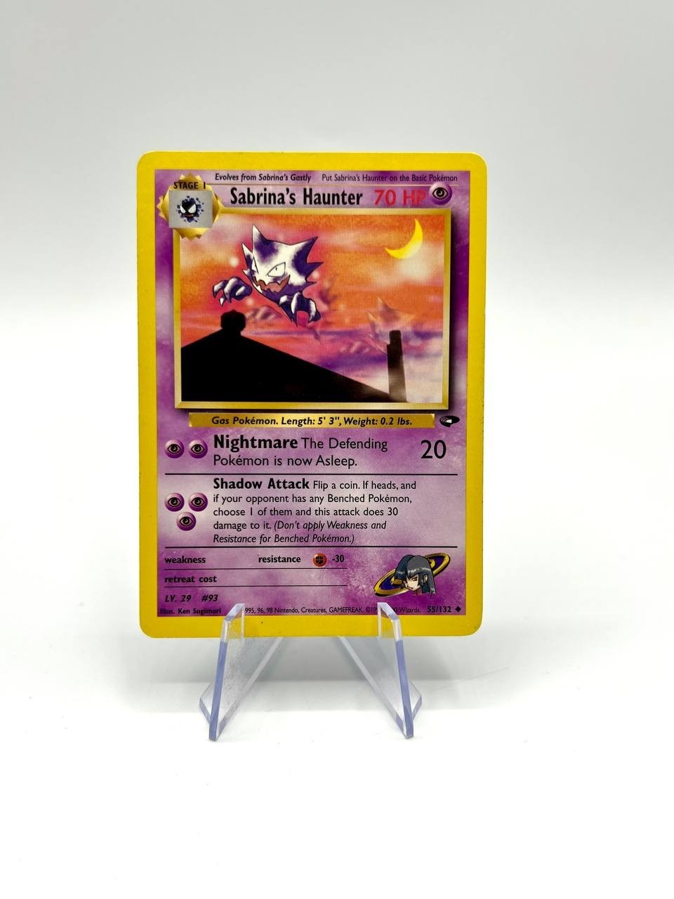 Carta Pokemon set Gym Challenge Sabrina's Haunter 55/132 Poor Inglese Inglese