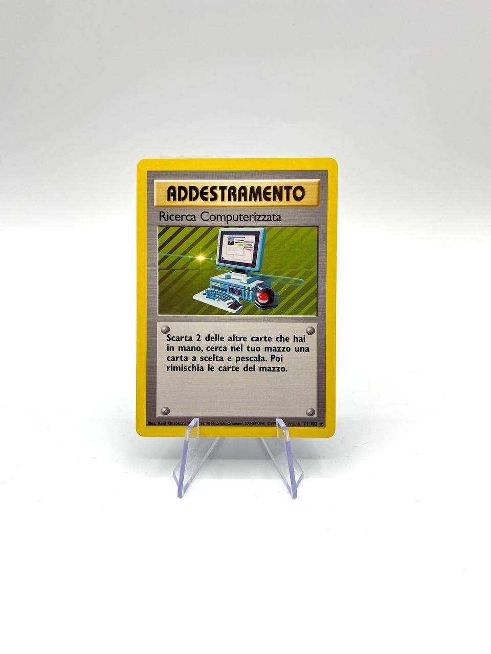 Carta pokemon Ricerca Computerizzata 71/102 set Base Excellent No holo Italiano