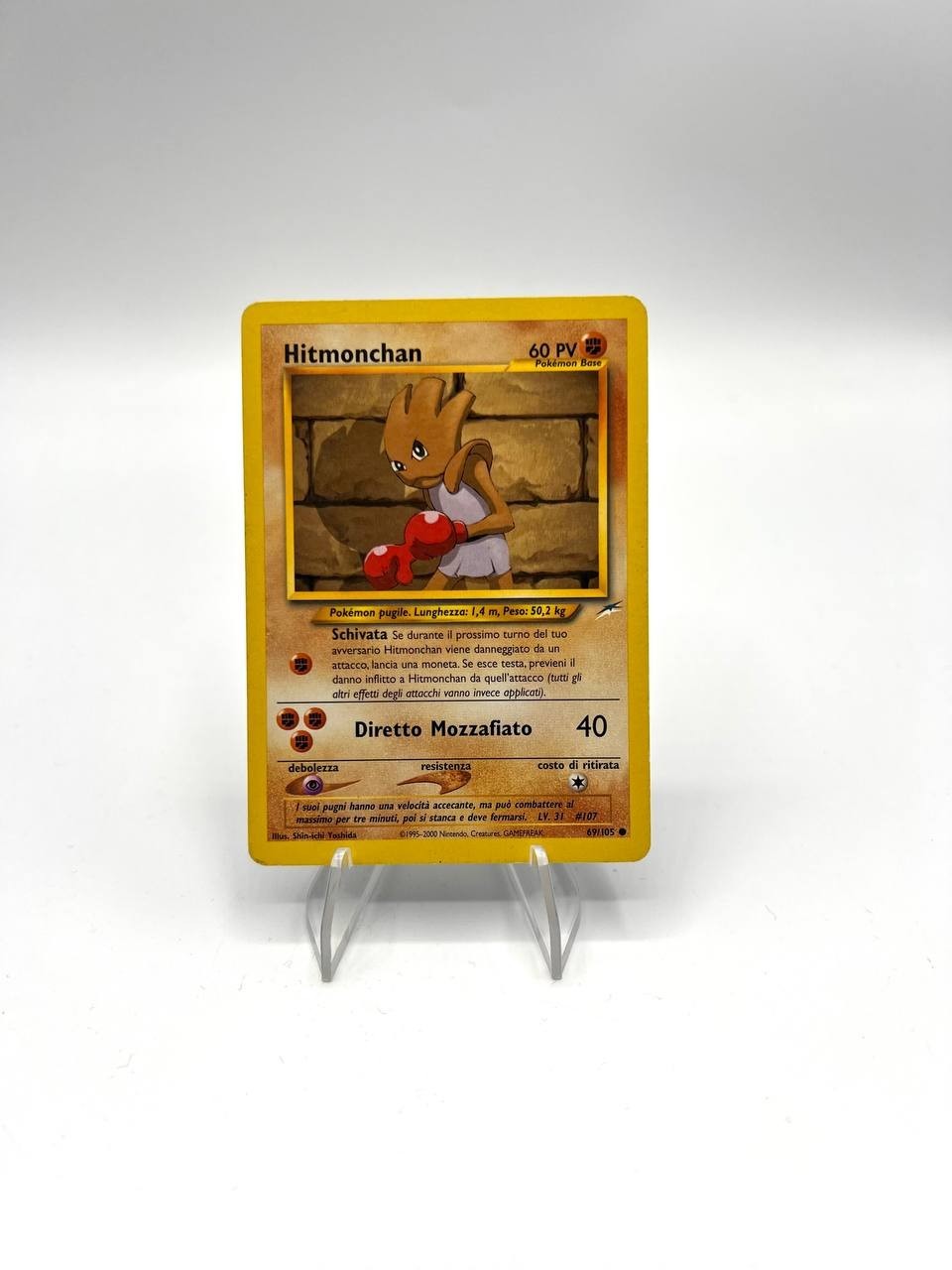 Carta pokemon Hitmonchan 69/105 Neo Destiny Vintage Italiano Played no holo