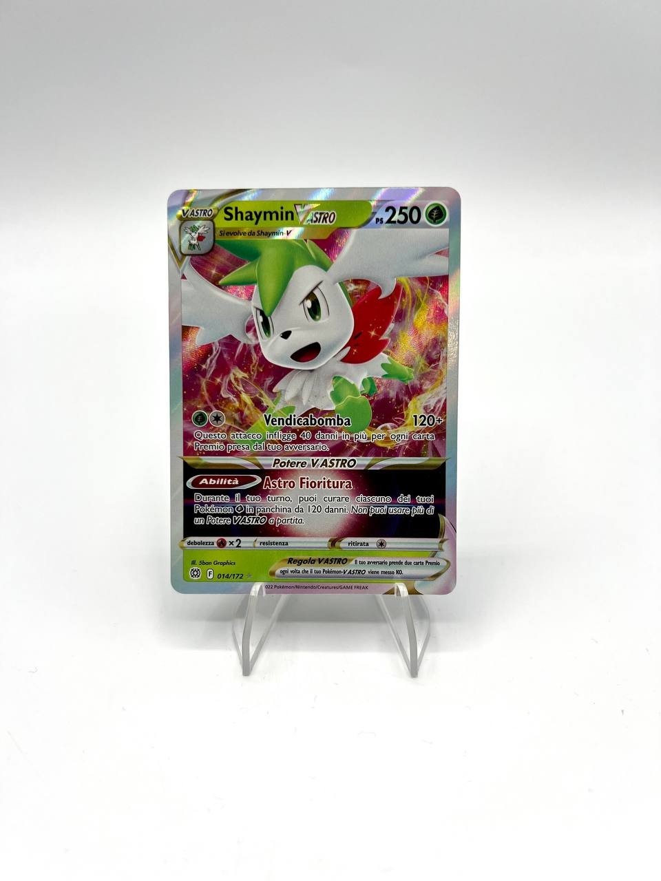 Carta Pokemon Shaymin V Astro set Astri Lucenti F 014/172 Italiano NM Holo
