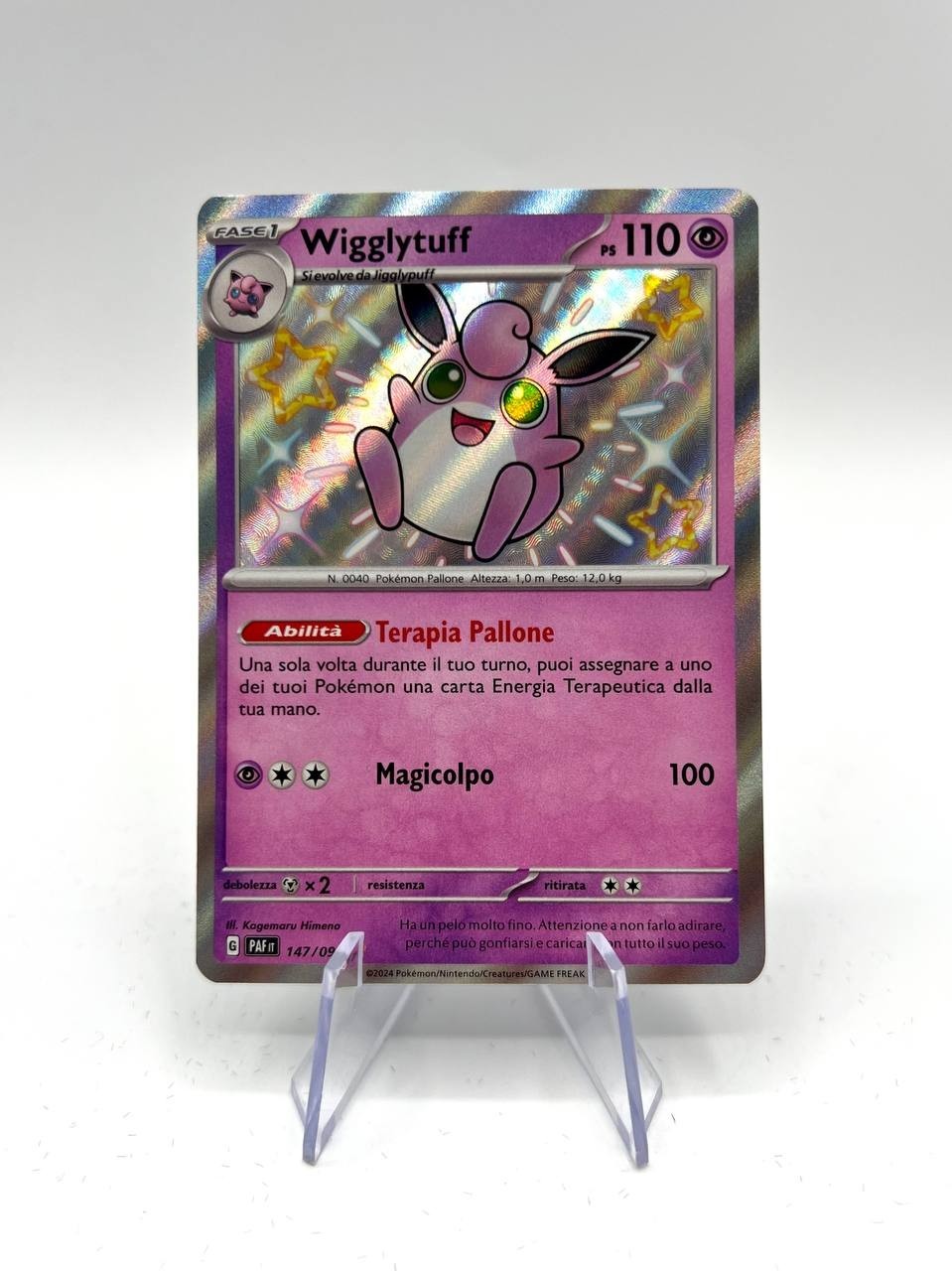 Wigglytuff 147/091 Pokemon destino di paldea Baby Shiny Holo near mint italiano