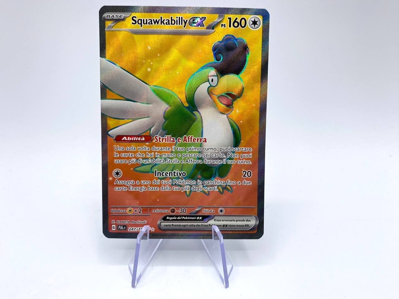 Carta Pokemon SQUAWKABILLY EX 247/193 set Evoluzioni a Paldea ITALIANO NEAR MINT
