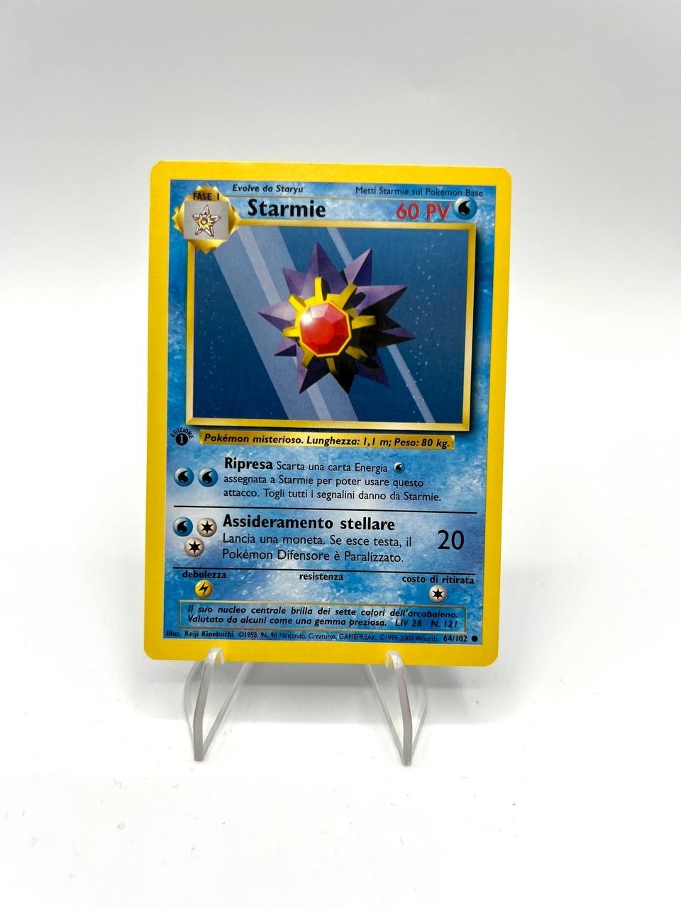 Carta Pokémon Starmie 64/102 Base Set Excellent 1a Edizione Italiano Vintage