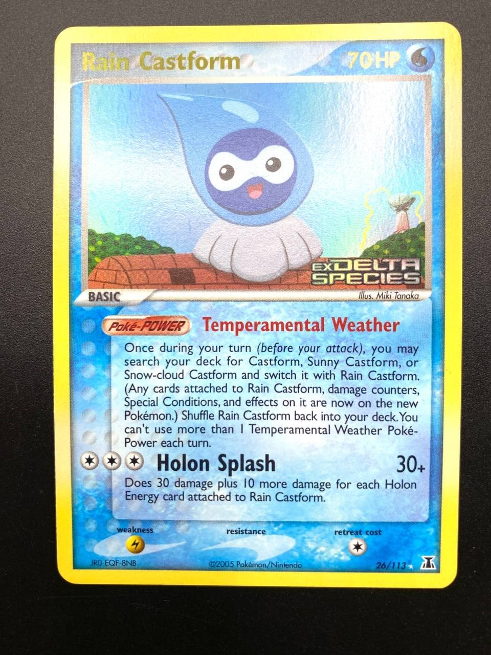 Carta pokemon Rain Castform set Ex Delta Species 26/113 Stamped Holo Near mint