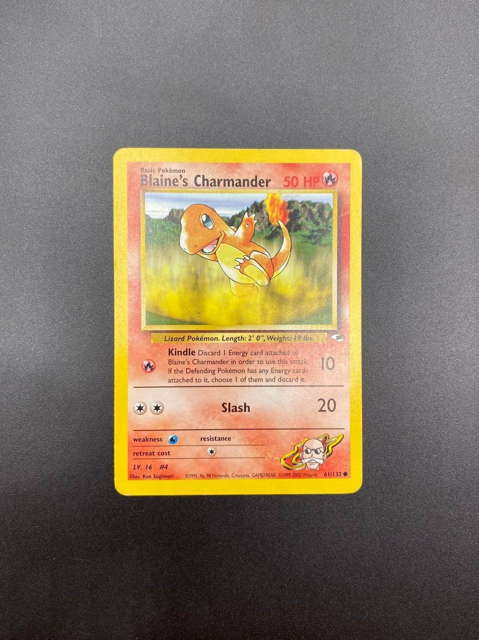 Carta pokemon Blaine's Charmander 61/132 Gym Heroes Inglese Vintage Excellent