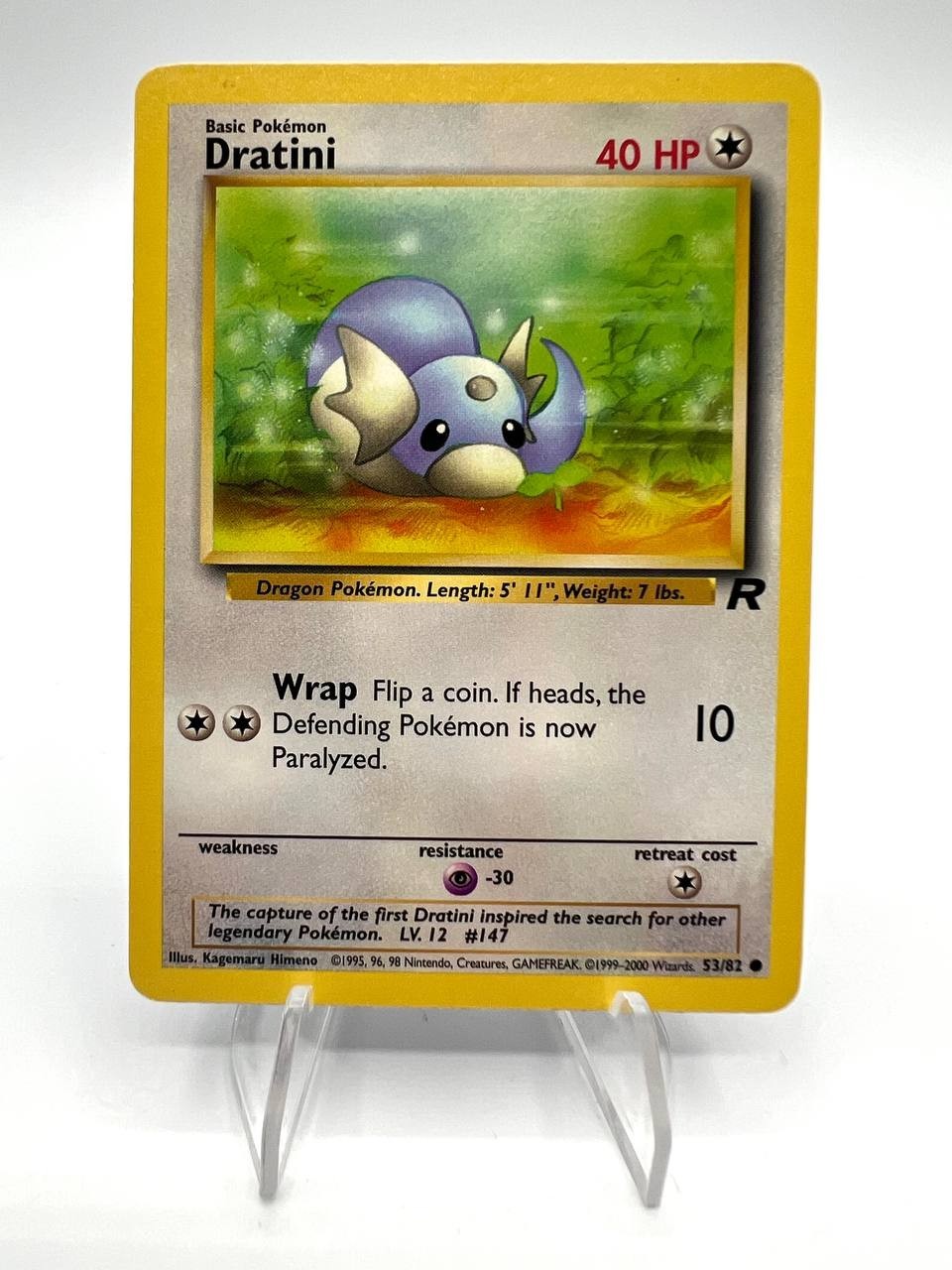 Carta Pokemon Dratini Team Rocket 53/82 1a edizione Excellent Inglese Vintage
