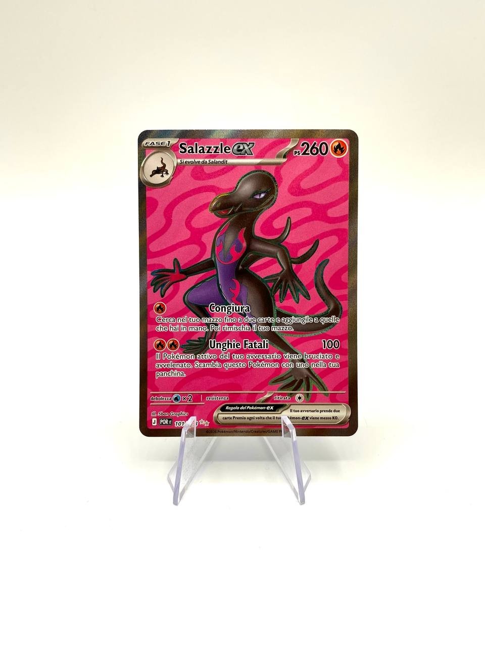 Carta pokemon Salazzle ex 101/088 Equilibrio perfetto Italiano Holo Near mint