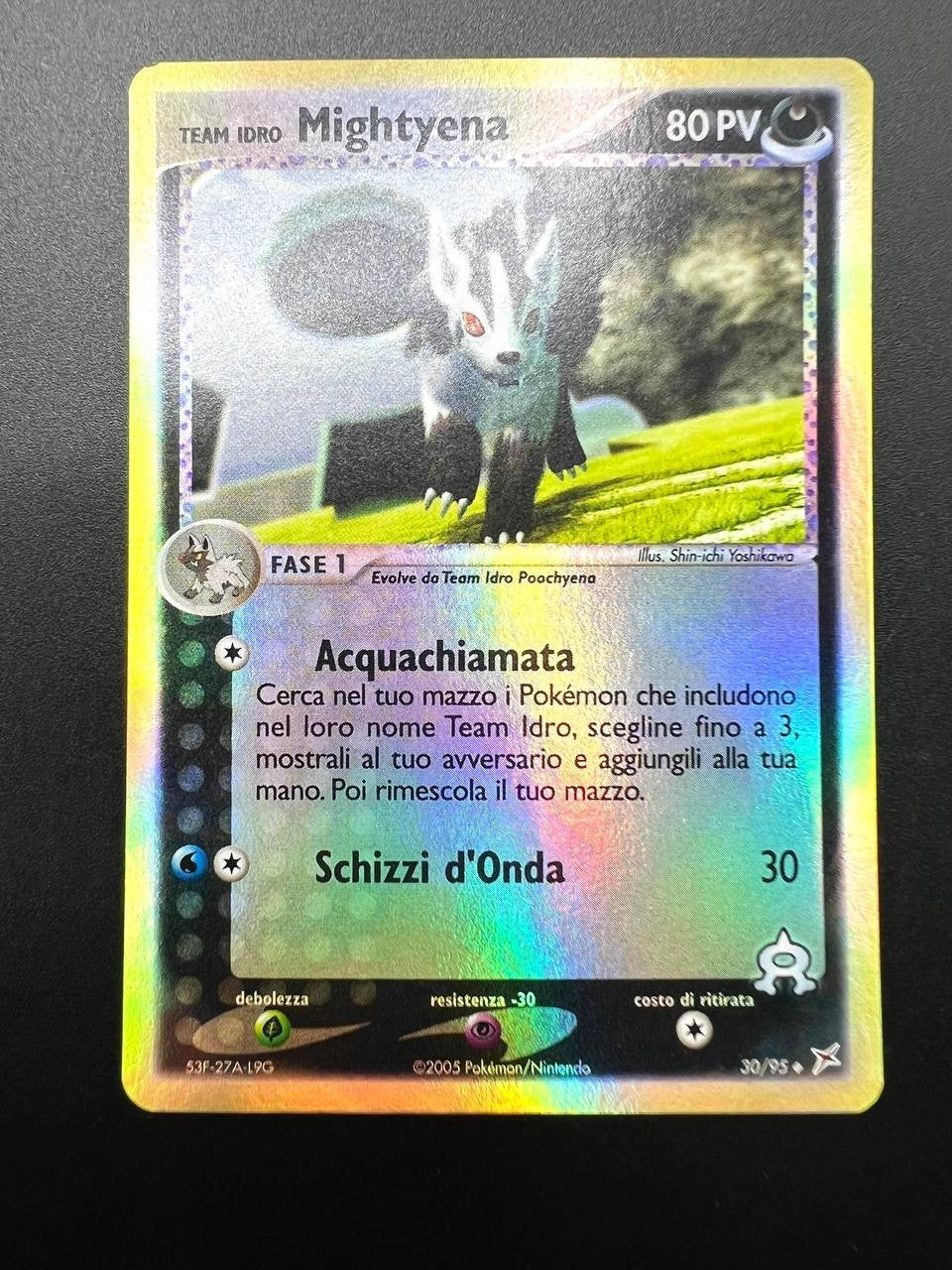 Carta Pokemon Mightyena 30/95 Reverse Holo Ex Team Magma vs Team Idro ITA EXC