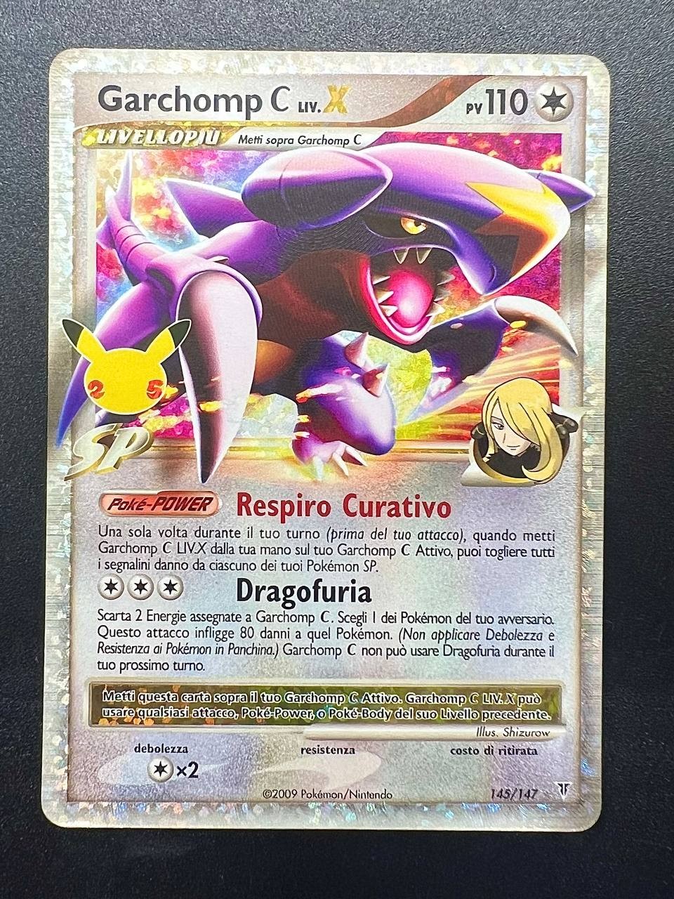 Pokemon Garchomp C LIV. X 145/147 Gran festa Italiano 25th Anniversario Holo NM