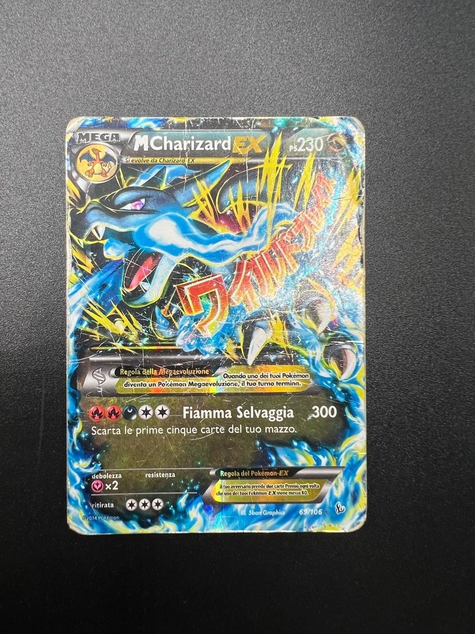 Pokemon TCG | M Charizard EX 69/106 | Flashfire Holo EX Rare | Heavily Played