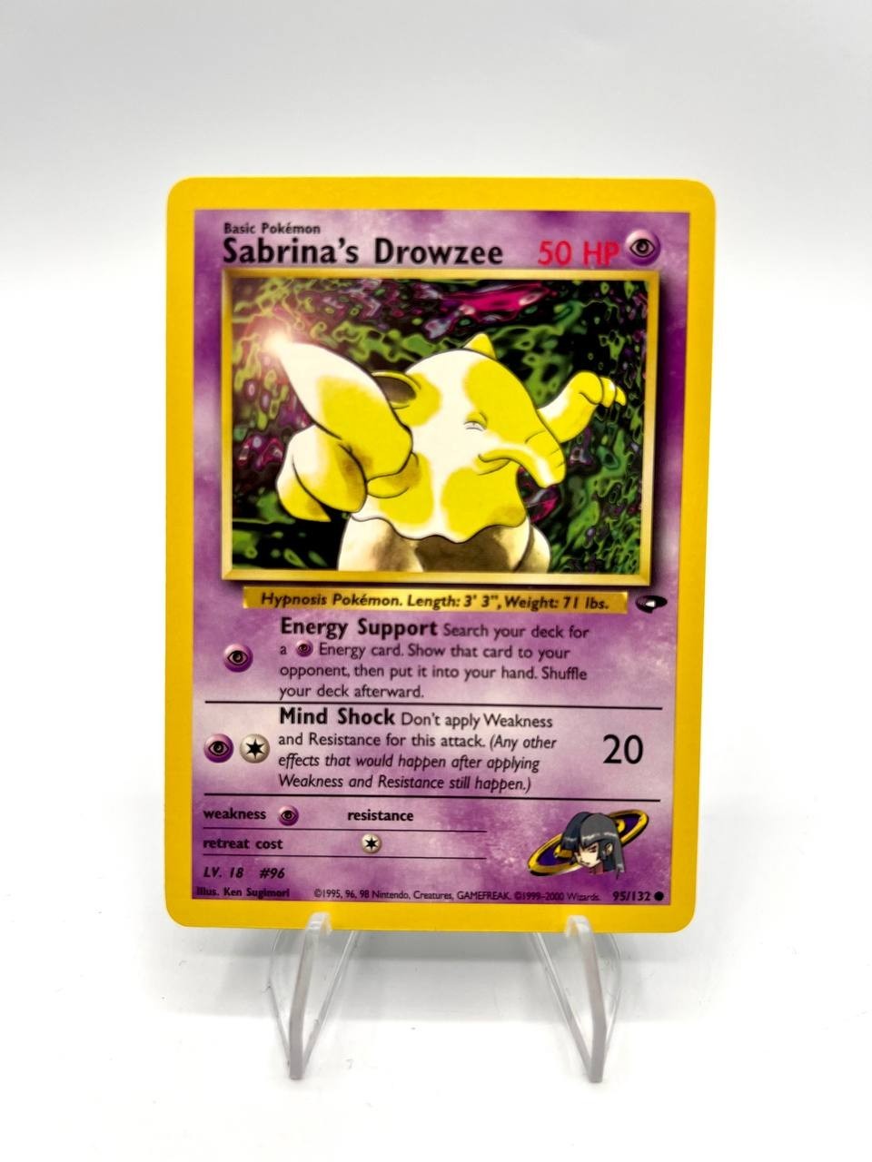 Carta pokemon Sabrina's Drowzee 95/132 Gym Challenge Excellent Inglese Vintage