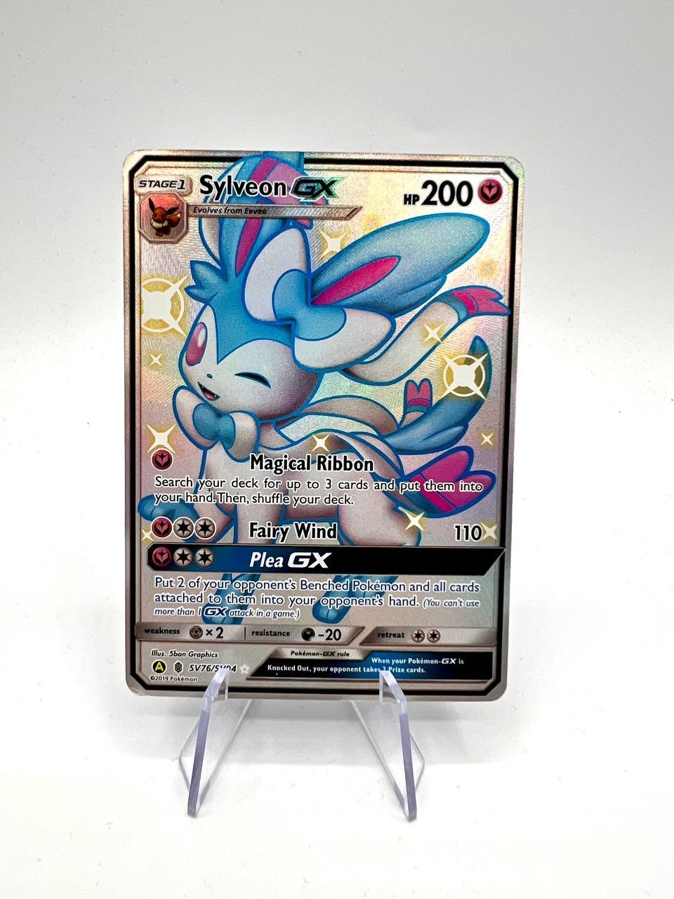 Pokémon Sylveon GX HIF SV76 English holo Hidden Fates inglese excellent