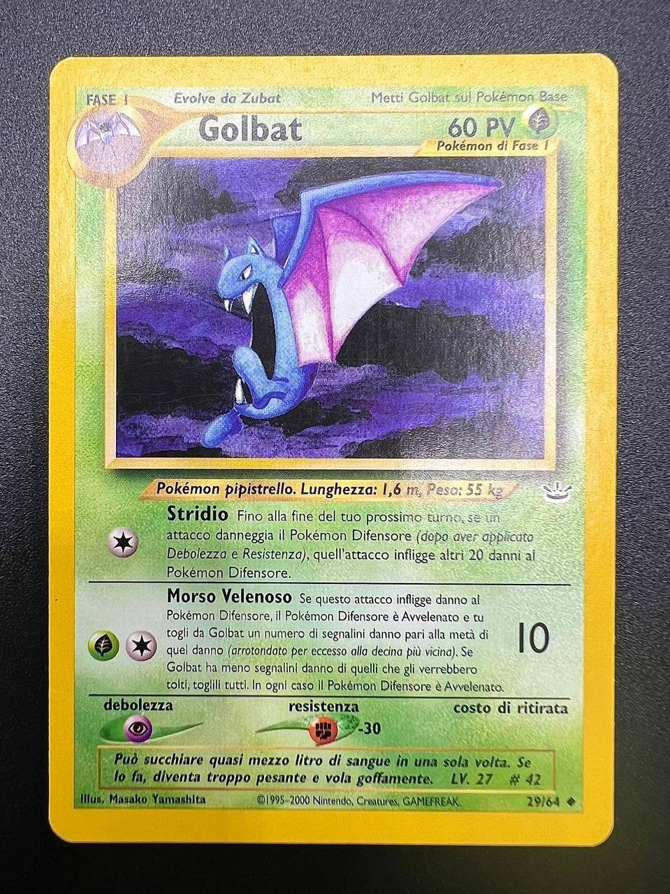 carta Pokemon Golbat NR 29/64 Neo Revelation itslisno near mint unlimited