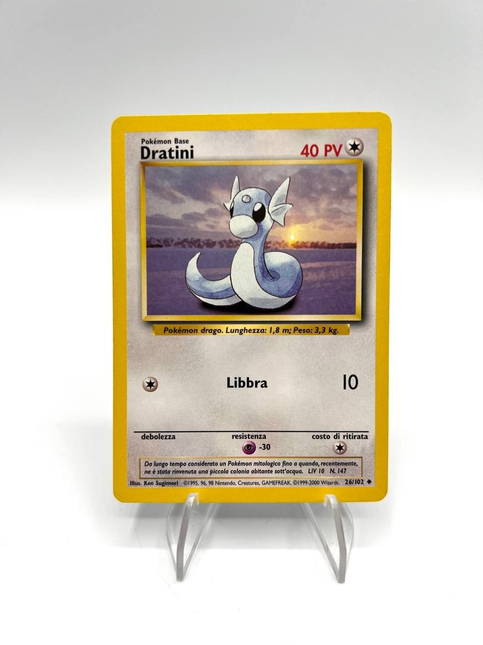 Carta pokemo Dratini Set base 26/102 Italiano Vintage Excellent no holo