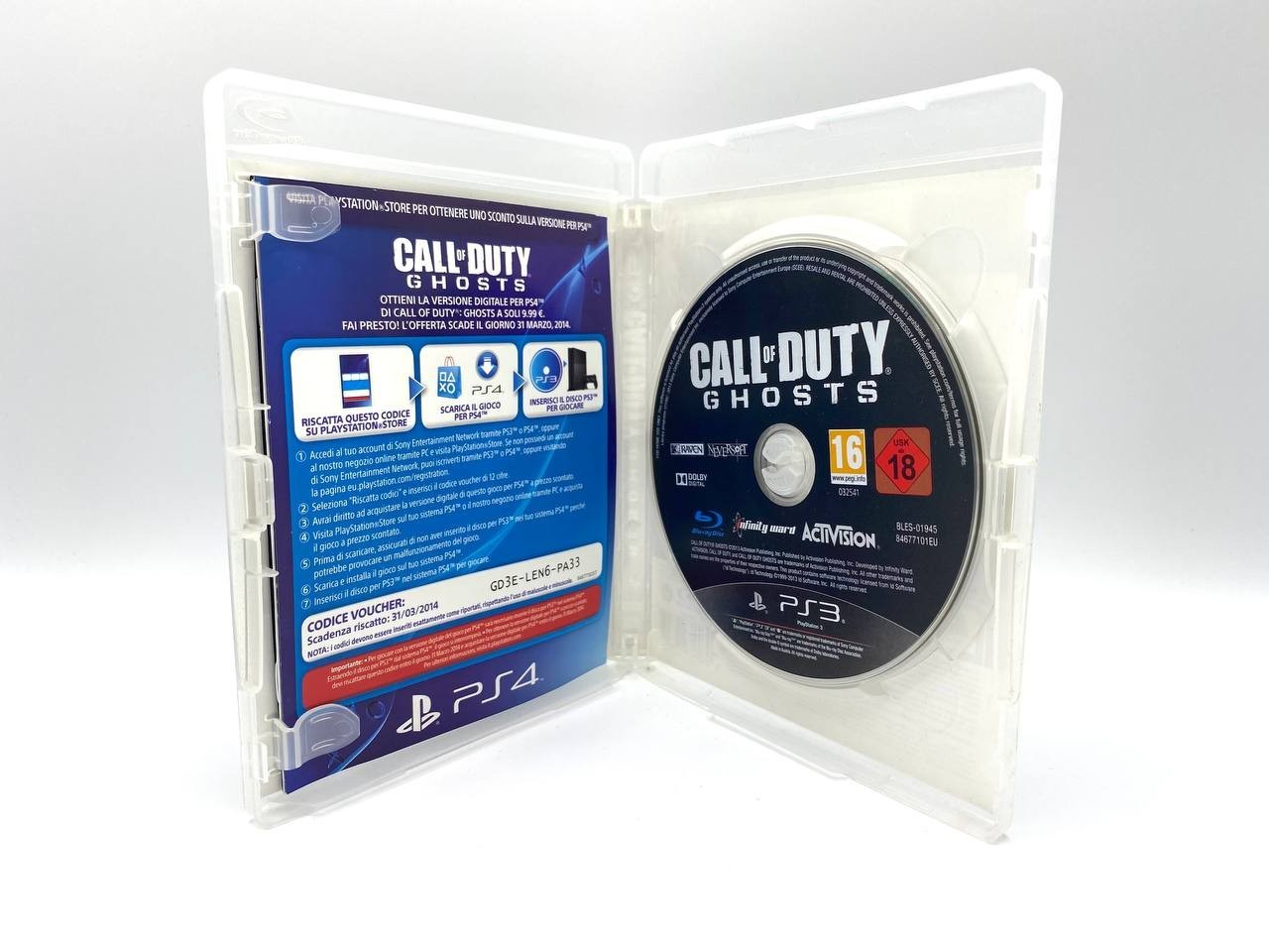 Call of Duty Ghosts PlayStation 3 2013 Completo funzionante Italiano Activision