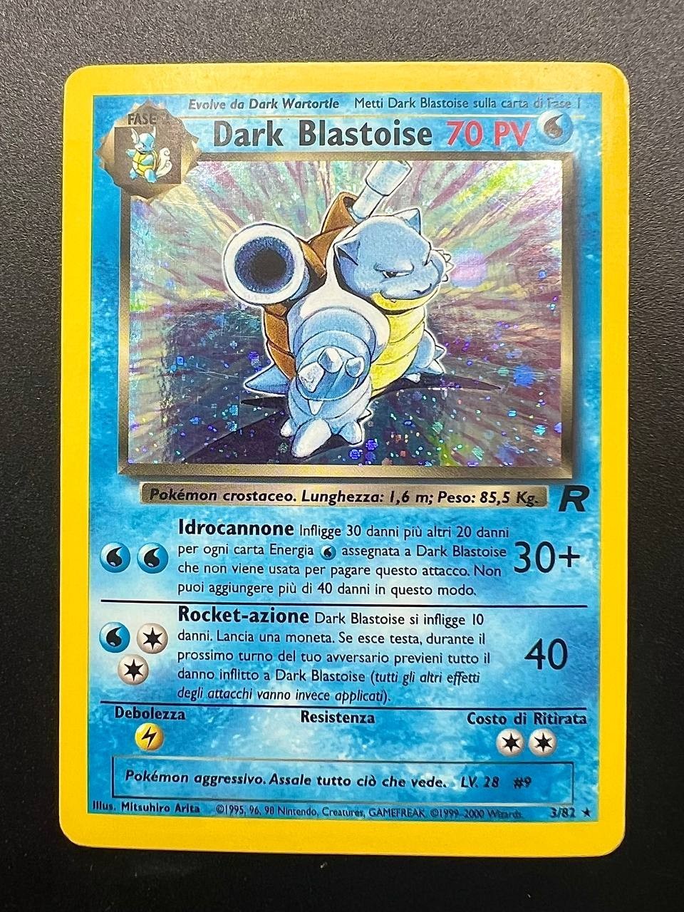 Carta pokemon Dark Blastoise 3/82 TM Team Rocket Holo Good vintage Italiano