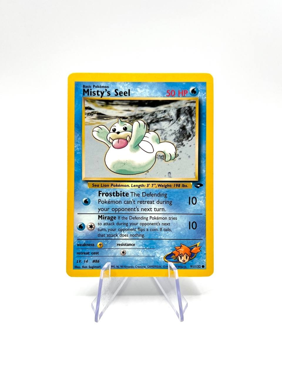 carta Pokemon Gym Heroes Misty's Seel 91/132 Vintage Excellent Inglese no holo