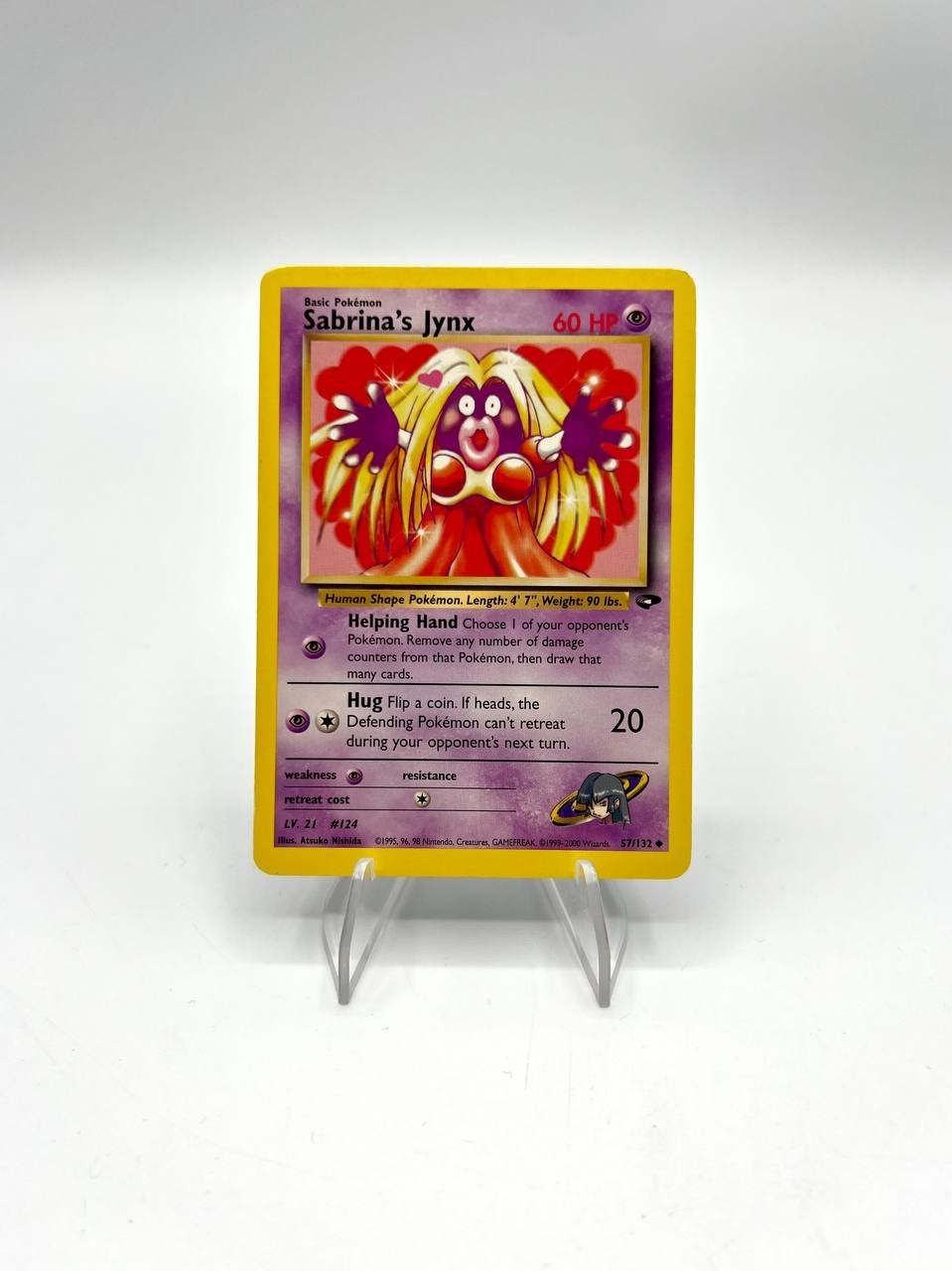 Carta pokemon Sabrina's Jynx 57/132 set Gym Challenge Excellent Vintage Inglese