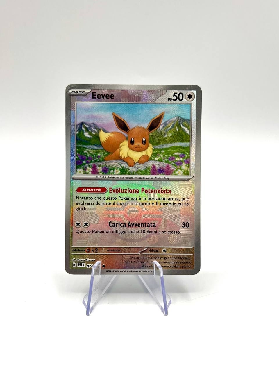 Pokemon Eevee Masterball Reverse Evoluzioni prismatiche 074/131 NM Italiano