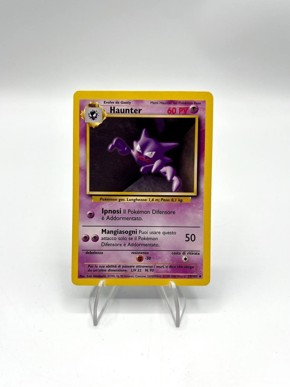 Carta pokemon Haunter 29/102 Set Base BS Vintage Italiano Good No holo