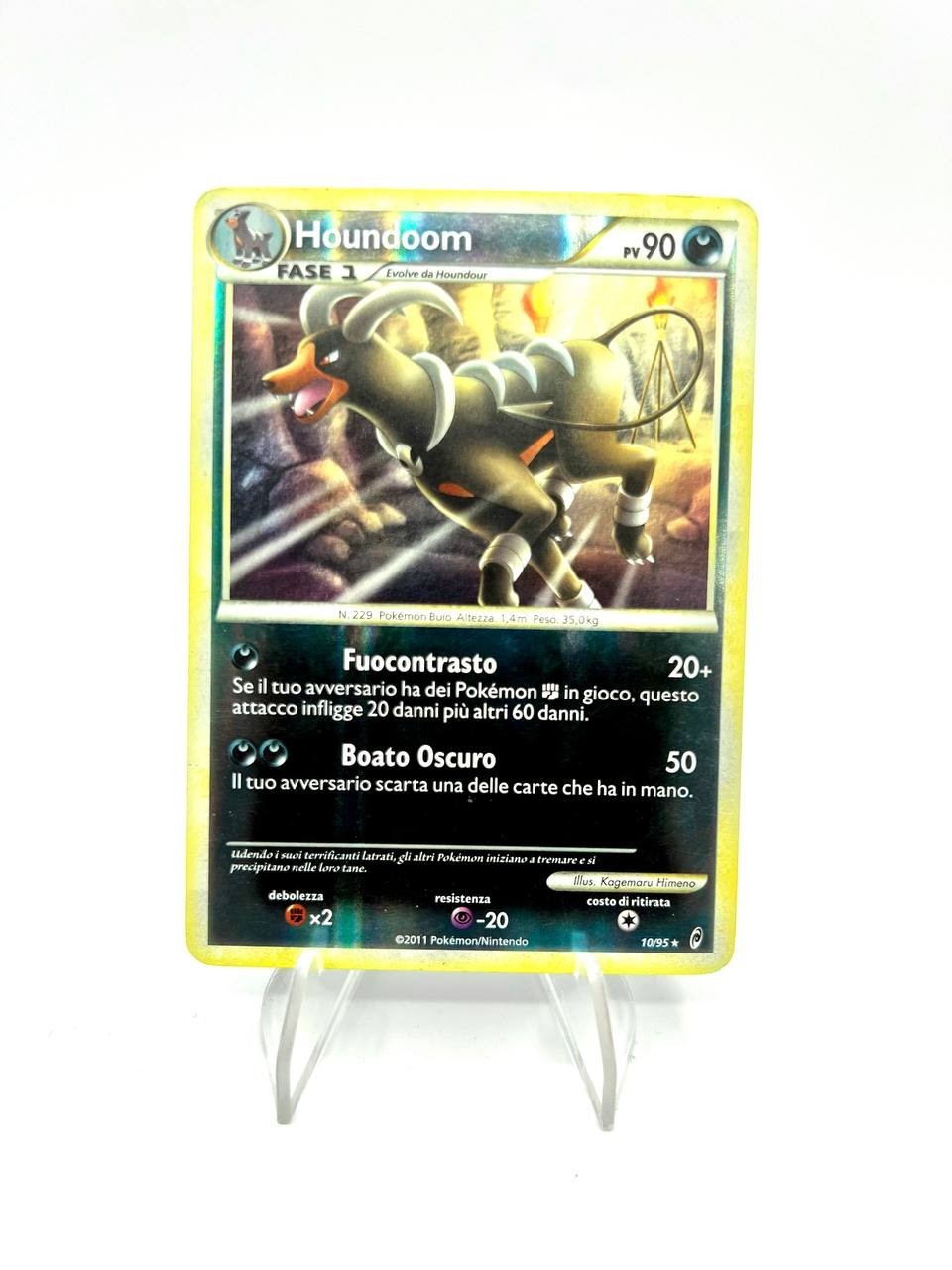 Carta pokemon Houndoom 10/95 set Richiamo delle leggende ITA Holo reverse Played
