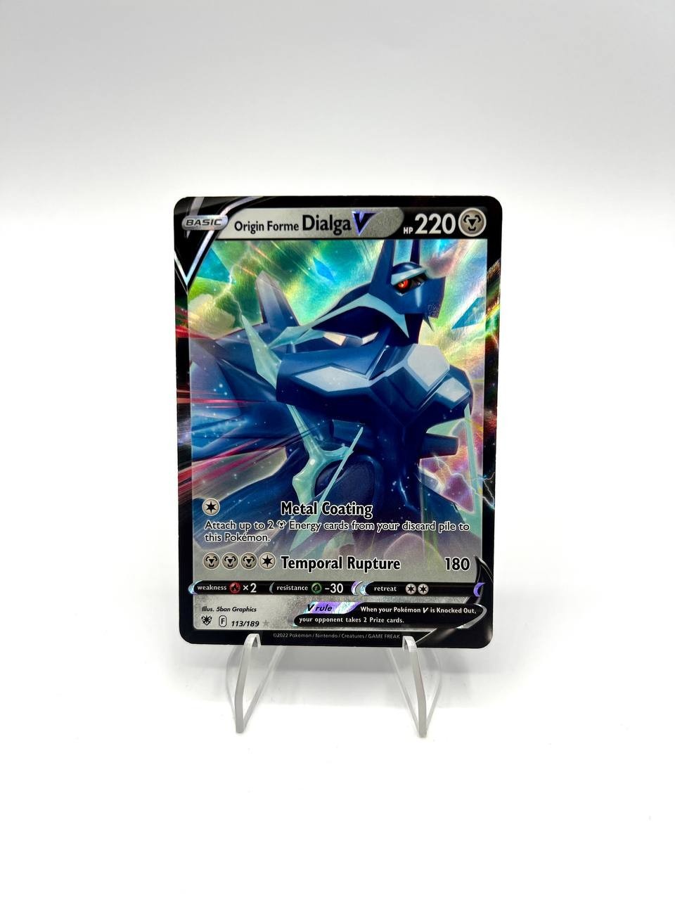 Carta Pokemon Origin Forme Dialga V F 113/189 set Astral Radiance NM Holo ENG