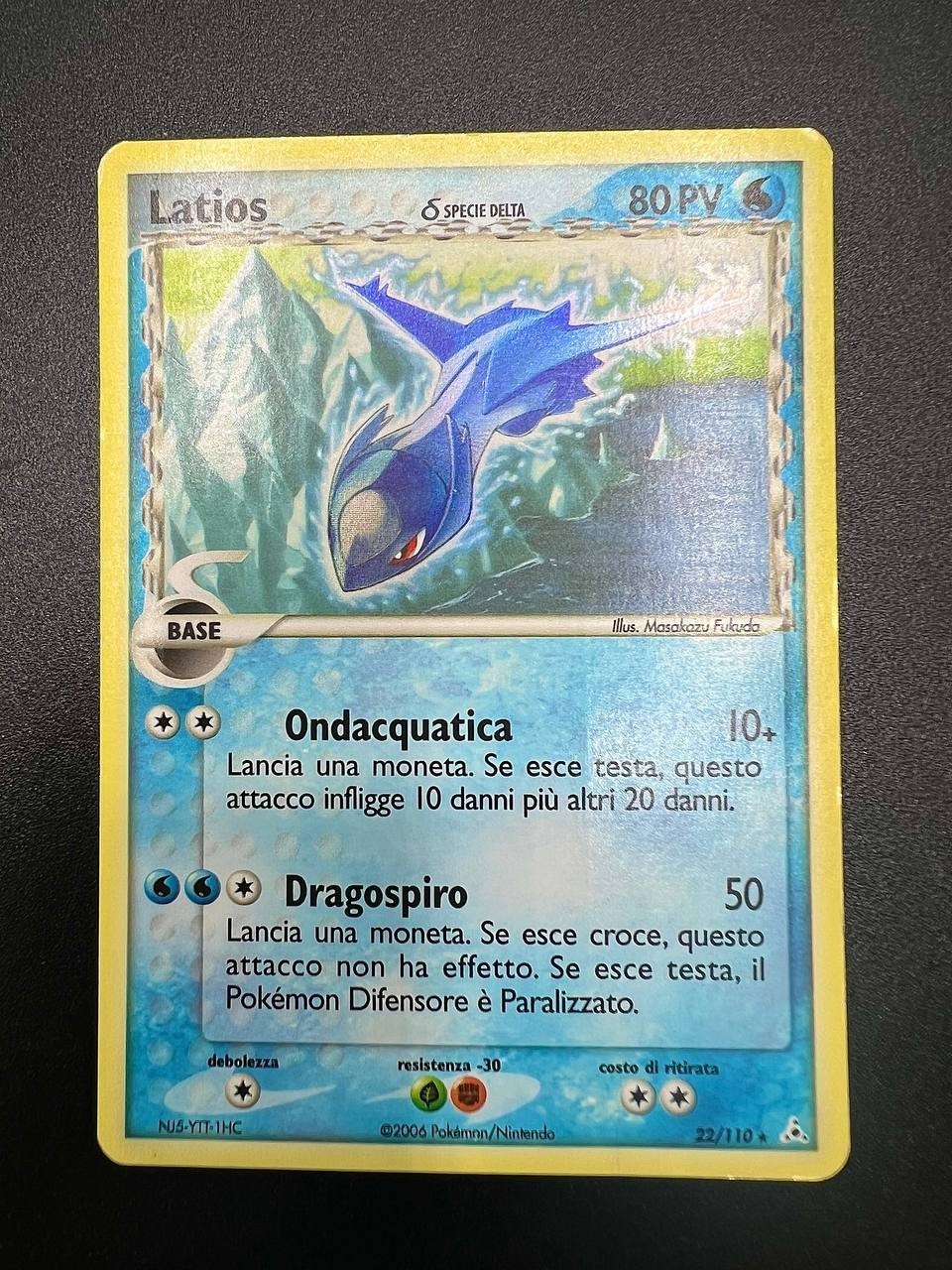 carta pokemon Latios Specie delta 22/110 EX Fantasmi di holon Near mint Italiano